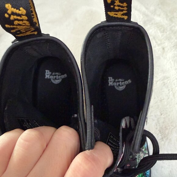 Dr. Martens 1460 Pascal Floral Lace‑Up Boots Women's Black Floral Leather Size:6 - Picture 9 of 14